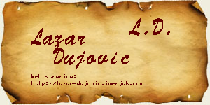 Lazar Dujović vizit kartica